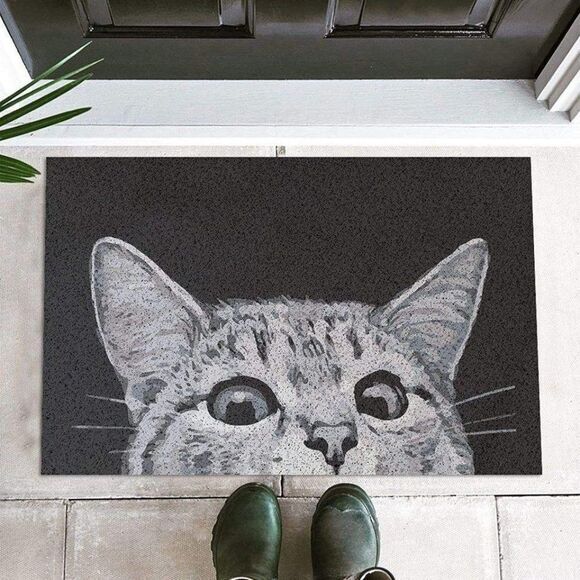 Kitty Cat Front Door Mat Outdoor Home‎ Decor - Picture 1 of 6